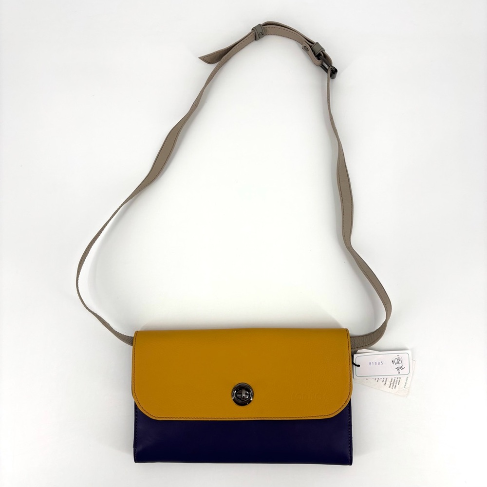 Soruka NWT One Of A Kind Multicoloured Leather Handcrafted Wallet Style Purse